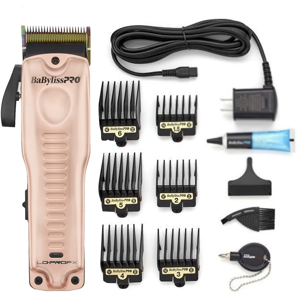 BaByliss Pro Limited Edition LO-PROFX Clipper & Trimmer Gift Set ROSEGOLD with Comb