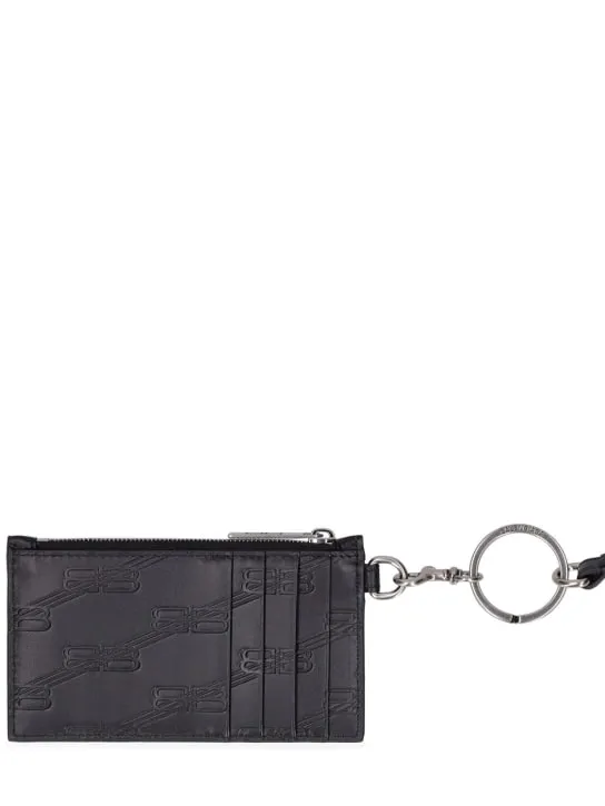 Balenciaga   BB monogram leather card holder 