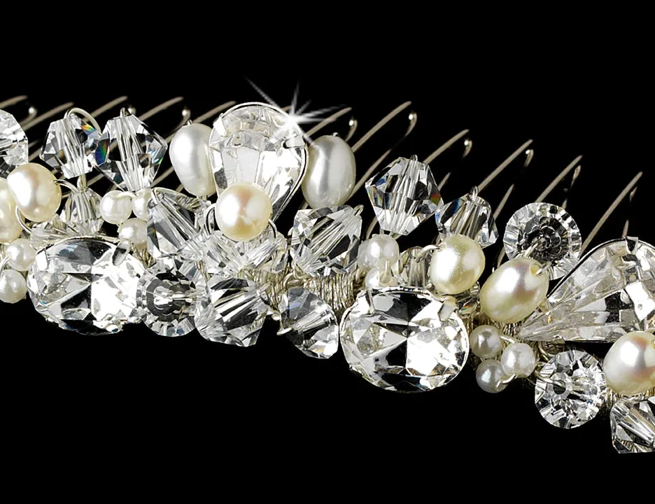 Beautiful Freshwater Pearl & Swarovski Crystal Bridal Comb