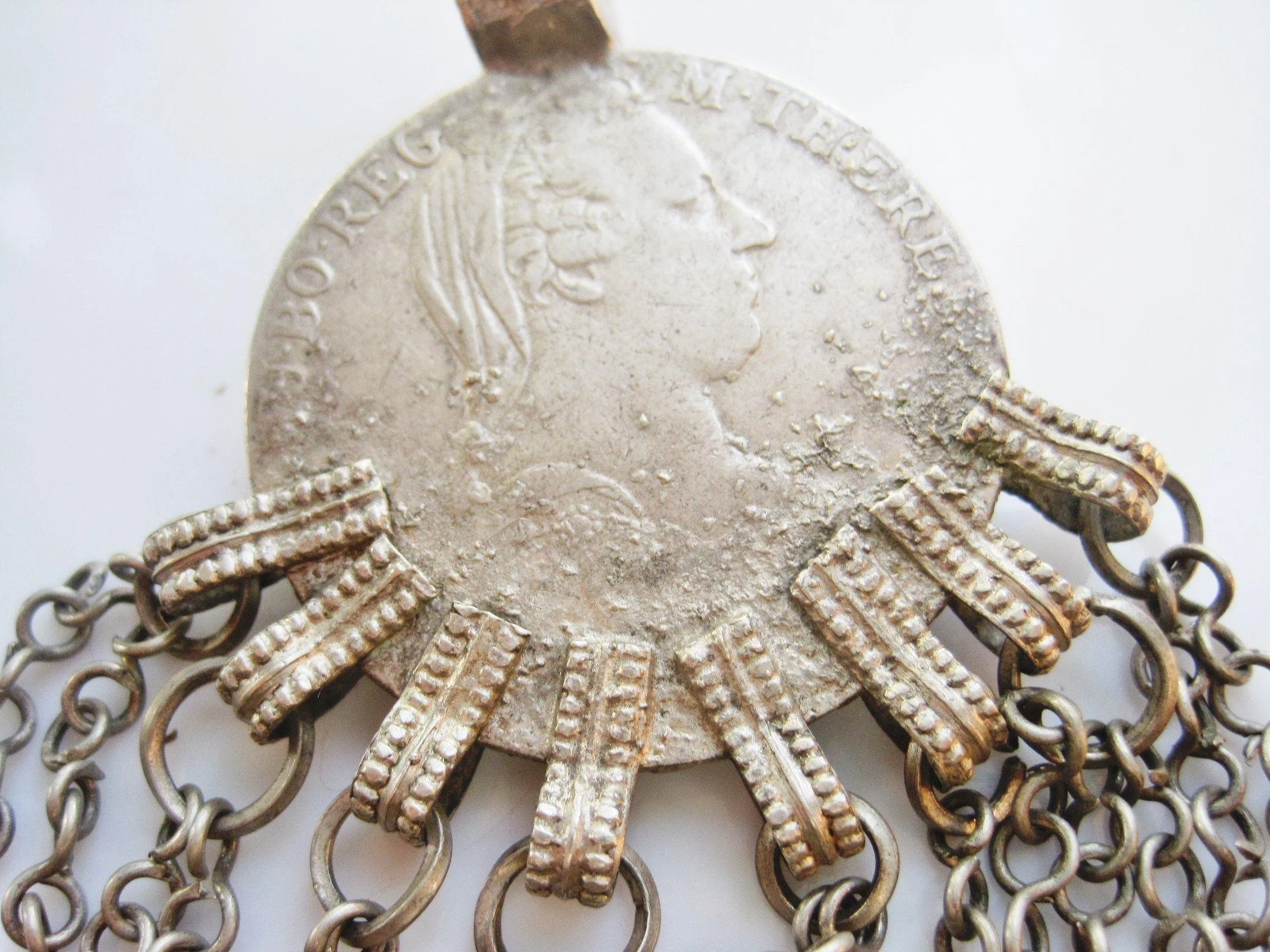 Bedouin Maria Theresa Thaler Silver Coin Pendant