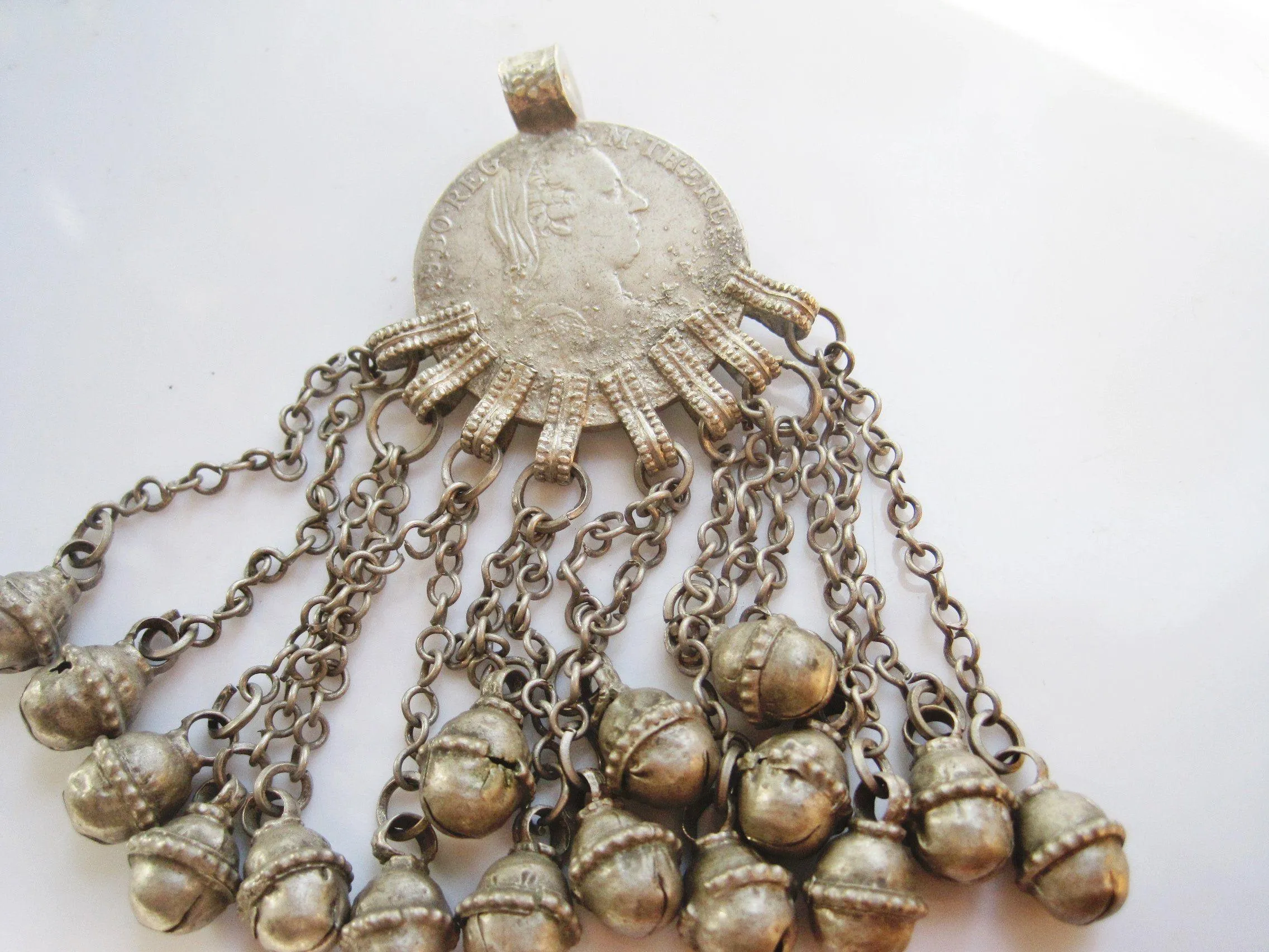 Bedouin Maria Theresa Thaler Silver Coin Pendant