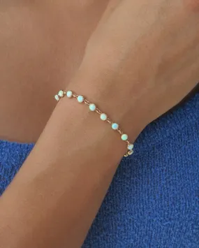 Bello Opal Tennis Bracelet  - 14k Yellow Gold Fill