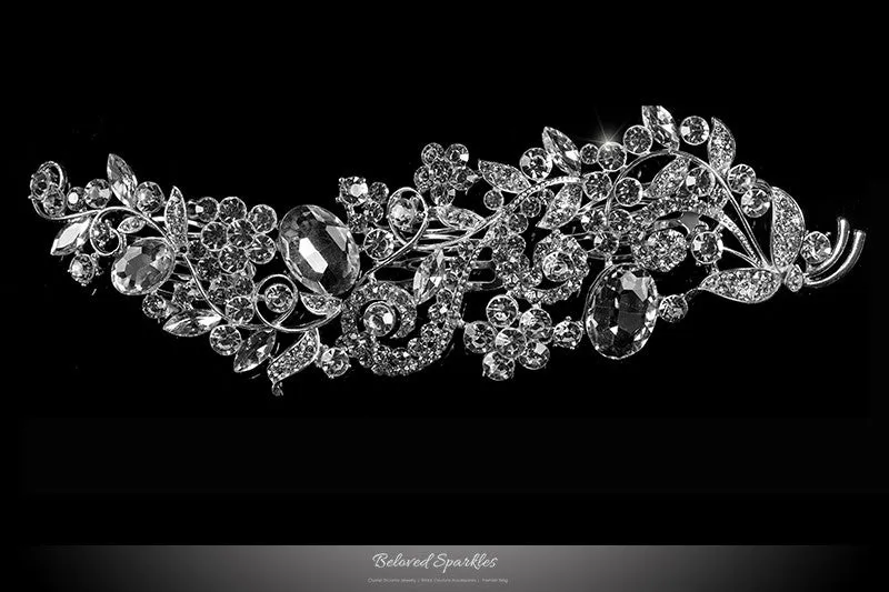 Betsy Bejeweled Floral Hair Comb | Crystal