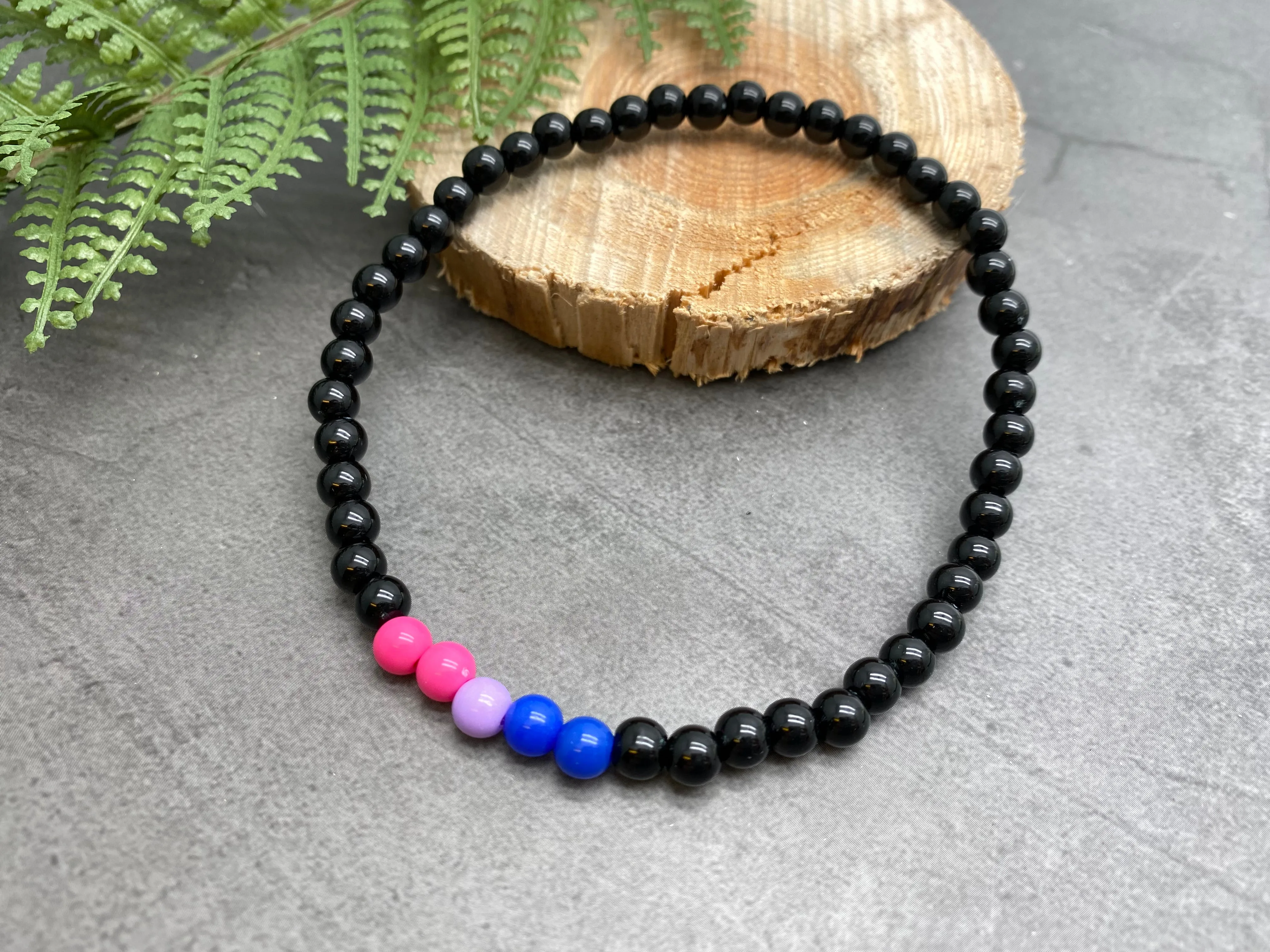 Bisexual Colours Acrylic Bead Anklet