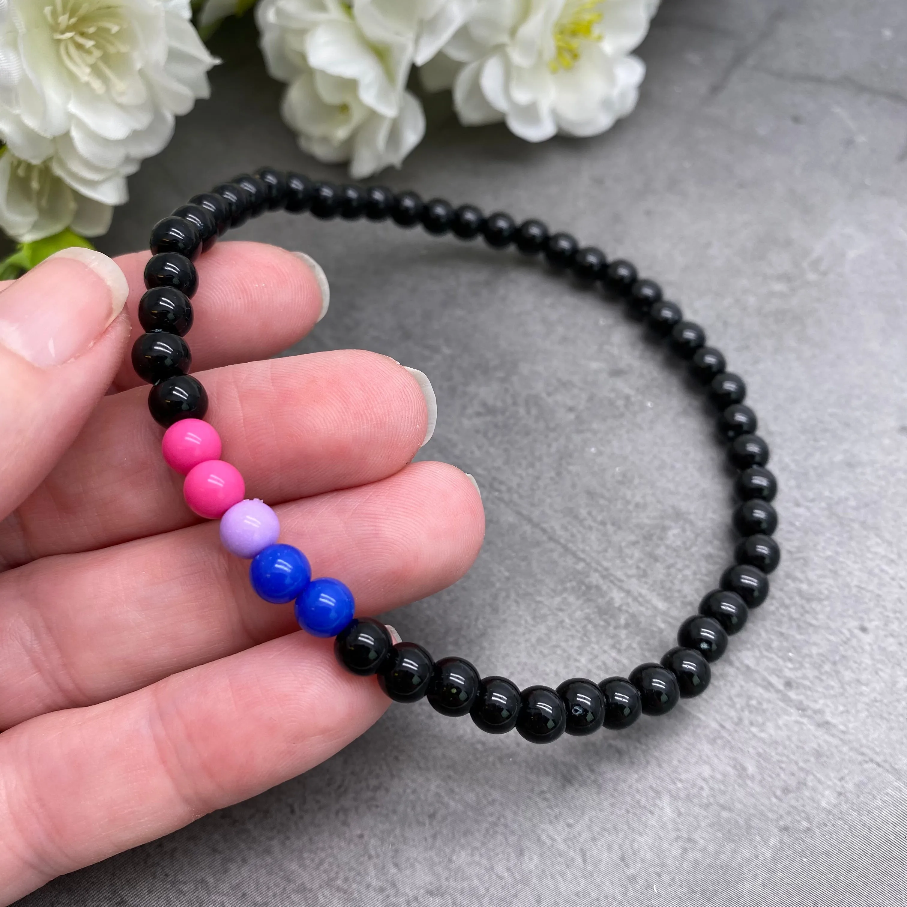 Bisexual Colours Acrylic Bead Anklet