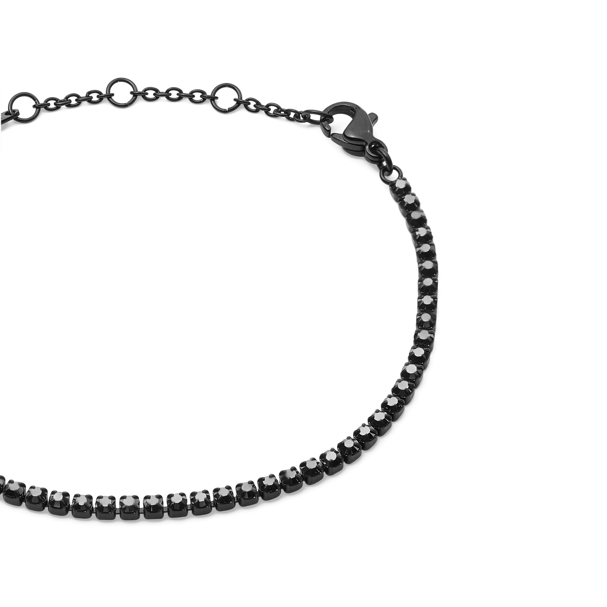 Black Crystal Tennis Bracelet