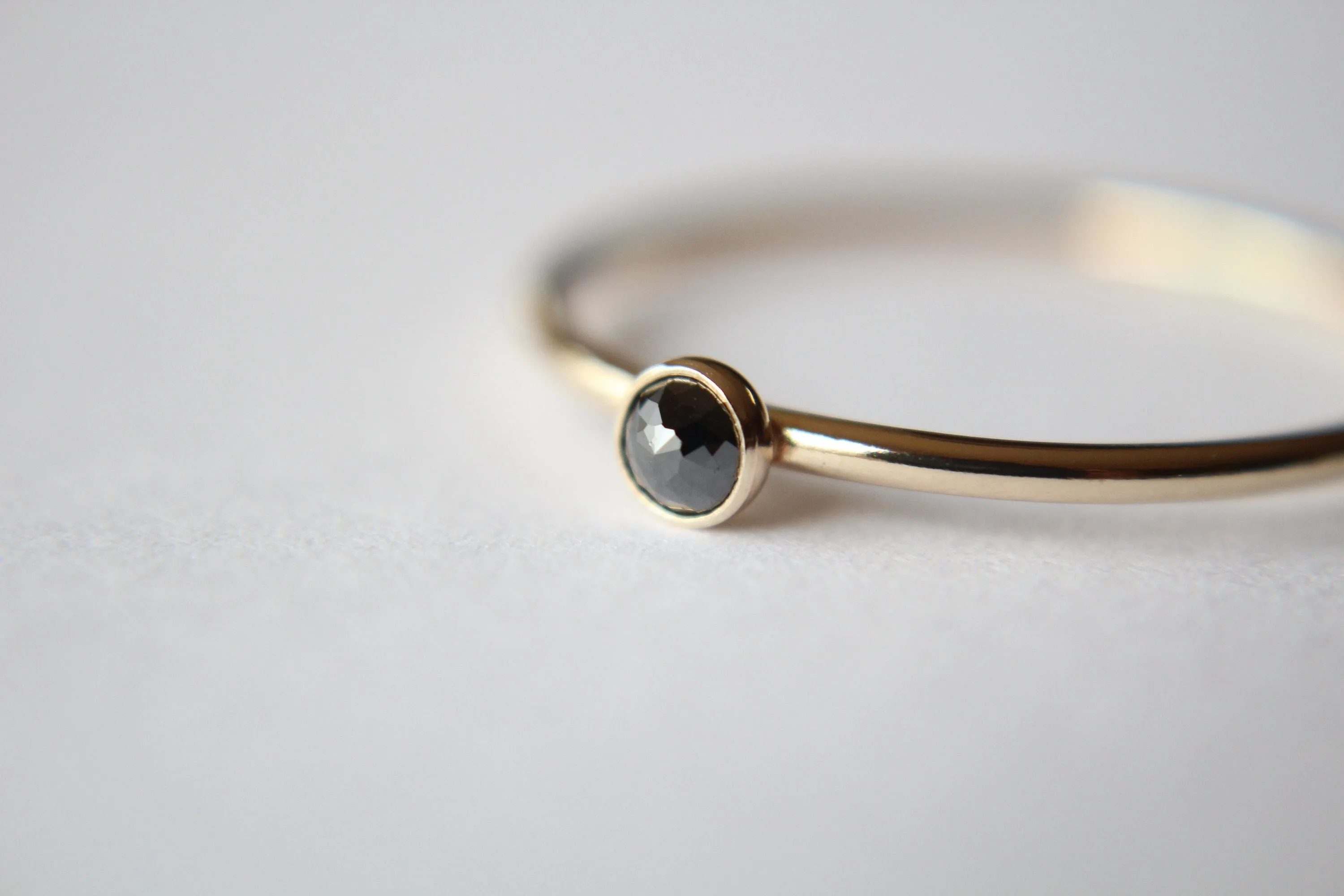 Black Diamond Ring, Genuine Diamond Ring, Black Diamond, Slim Ring, Minimalist Ring, Gift, Gemstone Ring, Tiny Diamond Ring, Diamond Ring