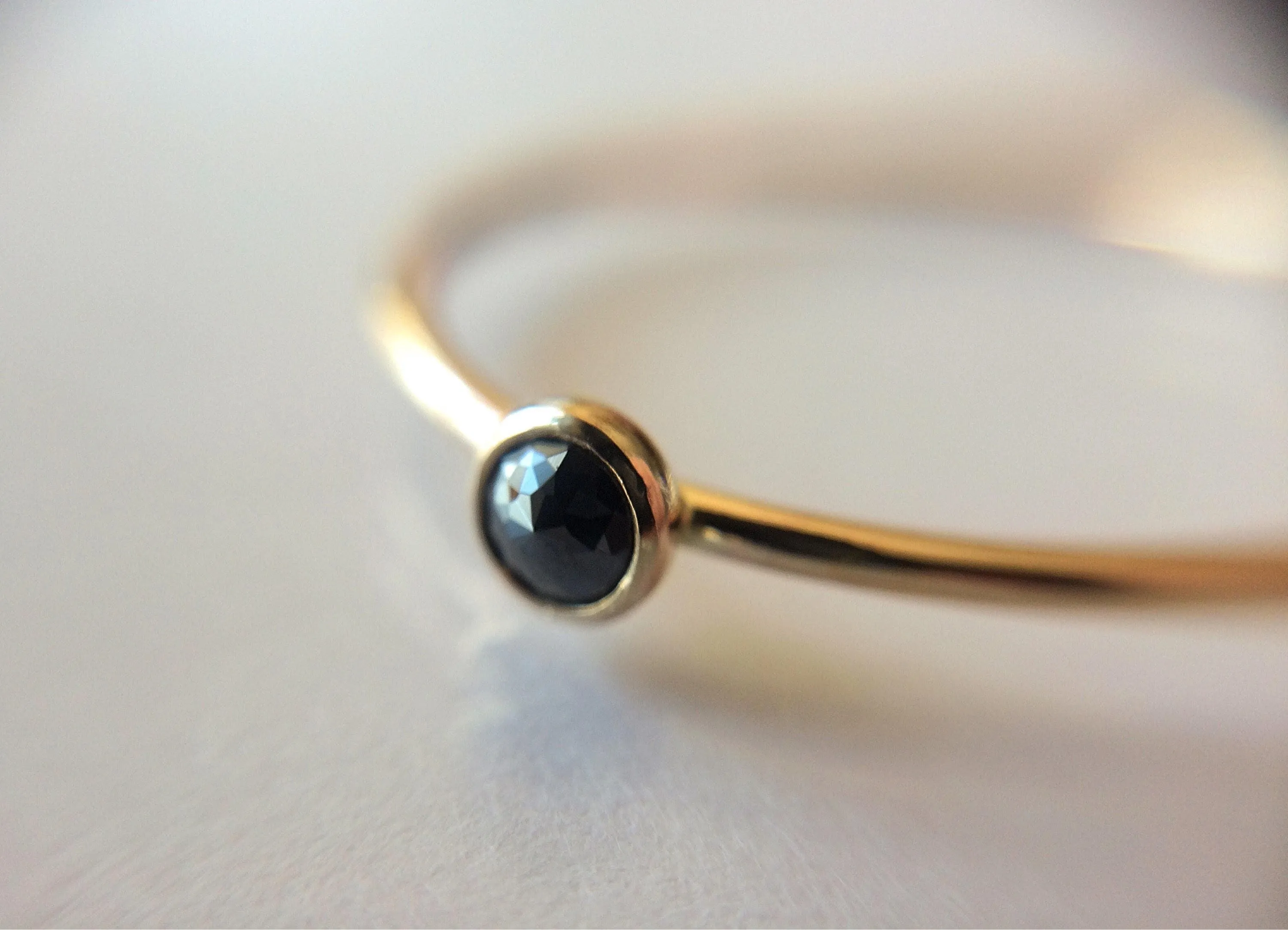 Black Diamond Ring, Genuine Diamond Ring, Black Diamond, Slim Ring, Minimalist Ring, Gift, Gemstone Ring, Tiny Diamond Ring, Diamond Ring