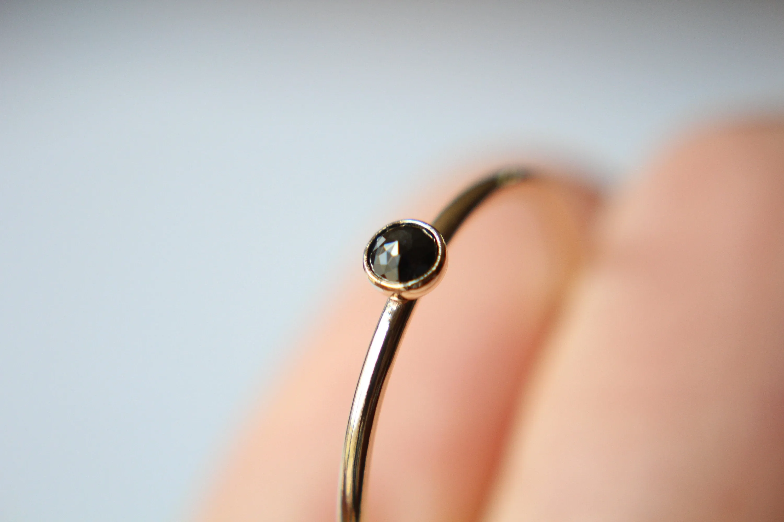 Black Diamond Ring, Genuine Diamond Ring, Black Diamond, Slim Ring, Minimalist Ring, Gift, Gemstone Ring, Tiny Diamond Ring, Diamond Ring