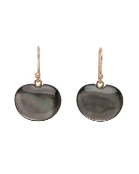 Black MOP Lilypad Earrings