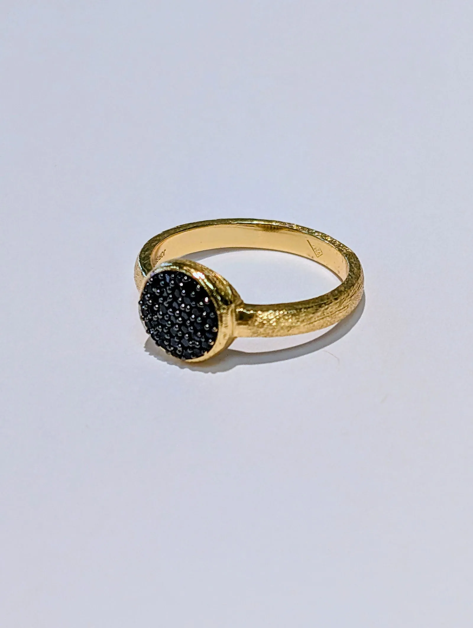 Black Spinel Pavé Ring