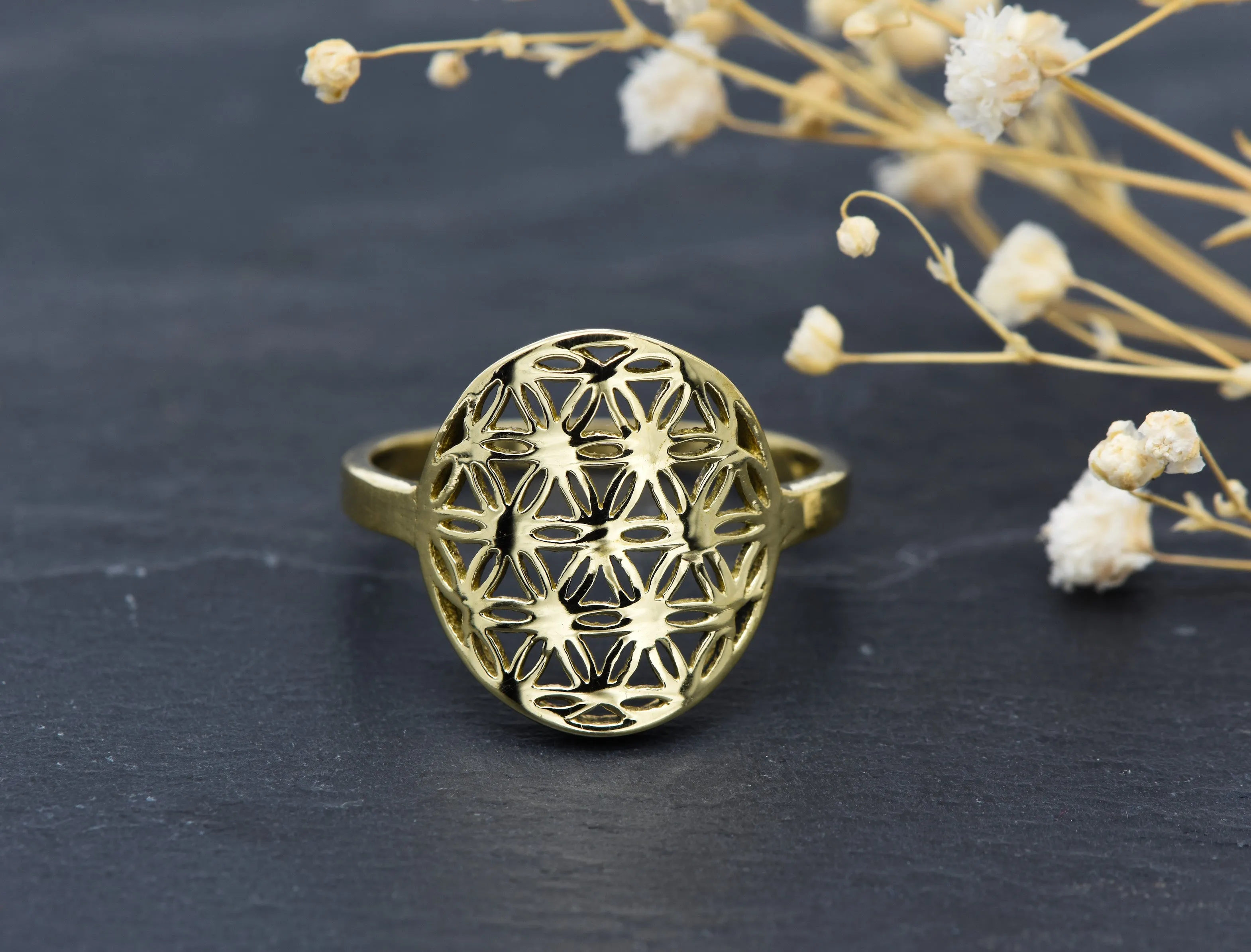 Blume des Lebens Ring | Messing | Yoga Tribe Jewellery