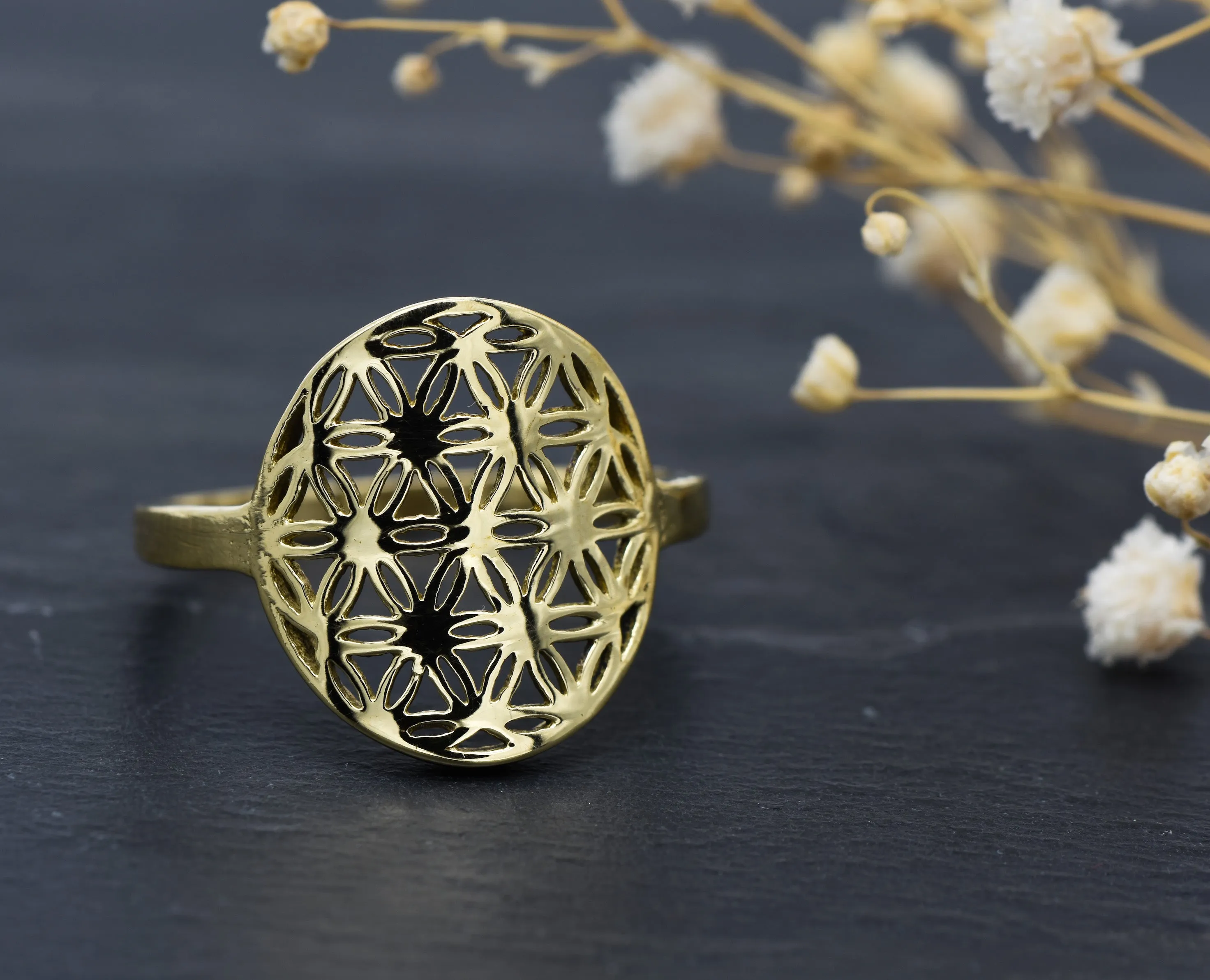 Blume des Lebens Ring | Messing | Yoga Tribe Jewellery