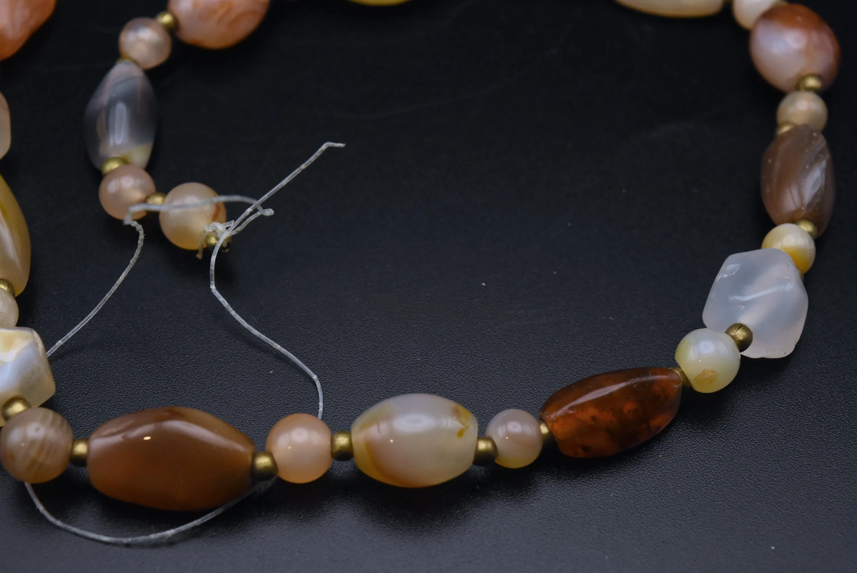 BROKEN Various Tumbled Stone Bead Necklace