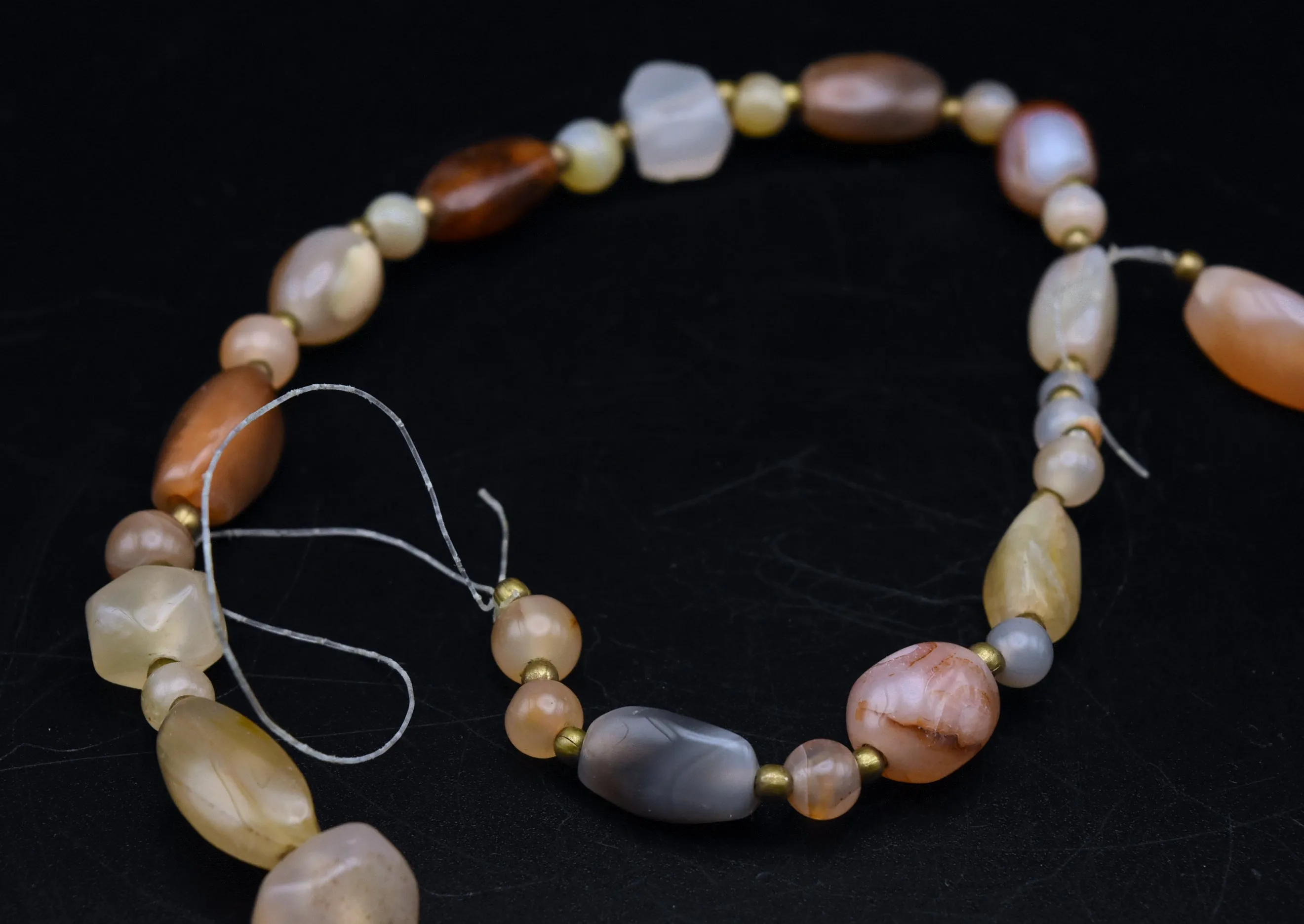 BROKEN Various Tumbled Stone Bead Necklace