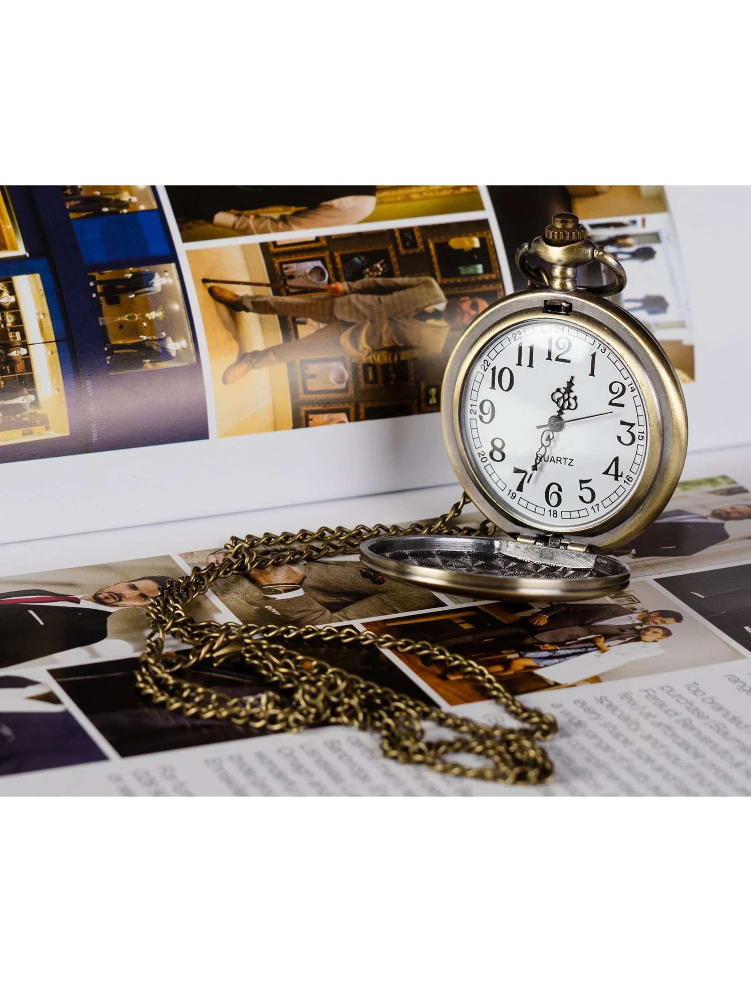 Brushed Gold Pocket Watch