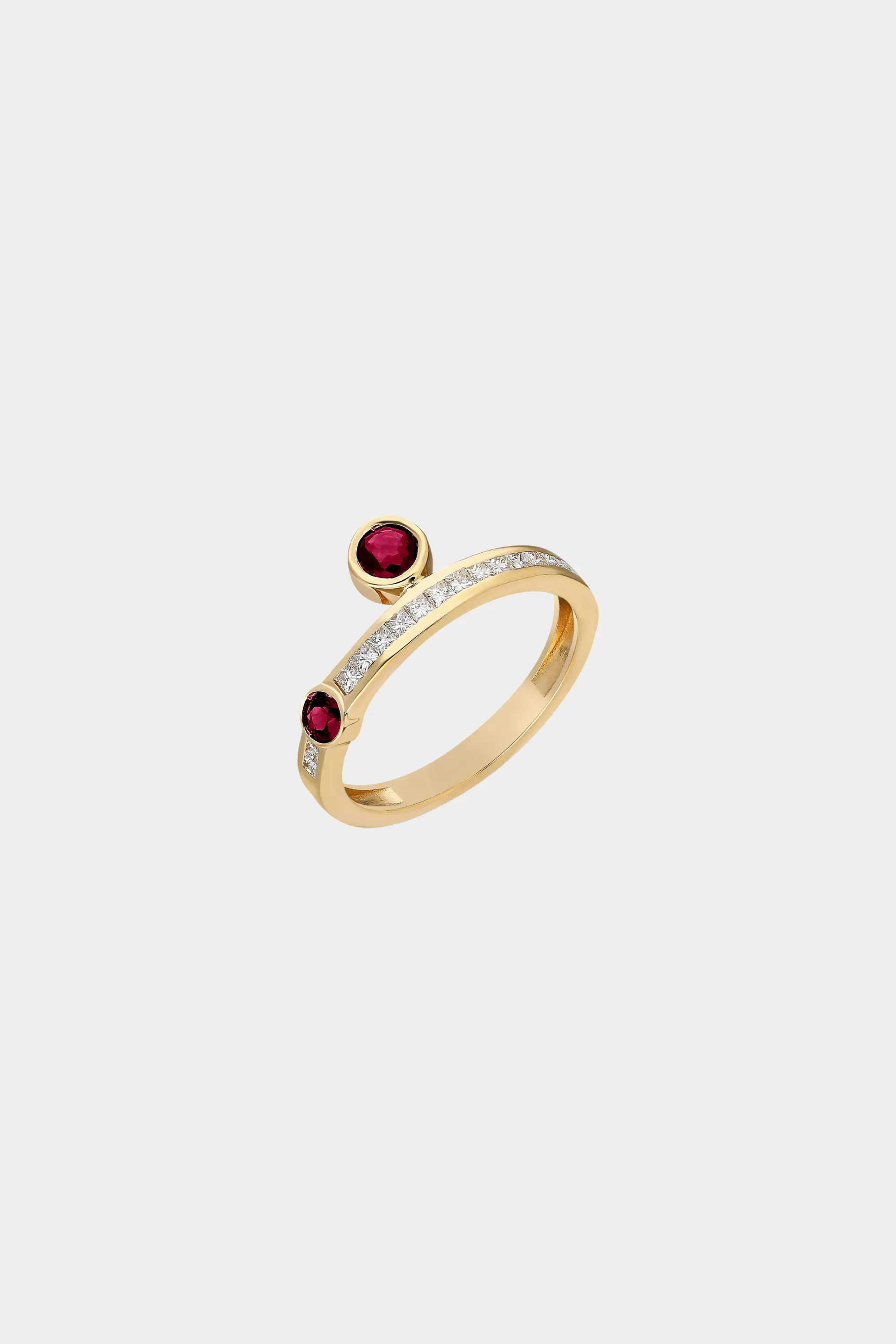 ¡Buenos Días! “Vida” Ring, White Diamonds & Rubies