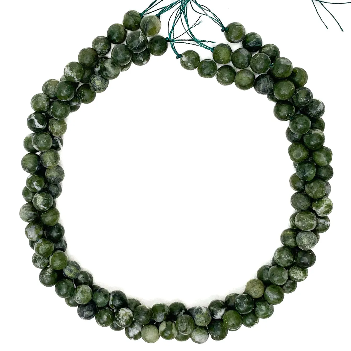 Canadian Jade Matte 8mm Smooth Rounds Bead Strand