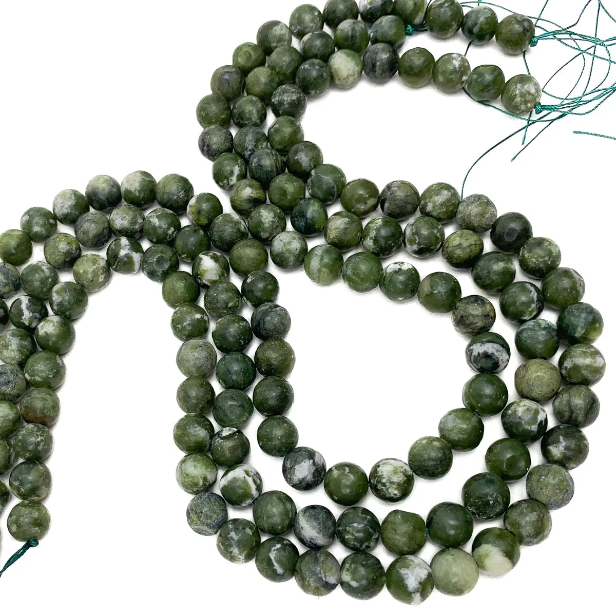 Canadian Jade Matte 8mm Smooth Rounds Bead Strand