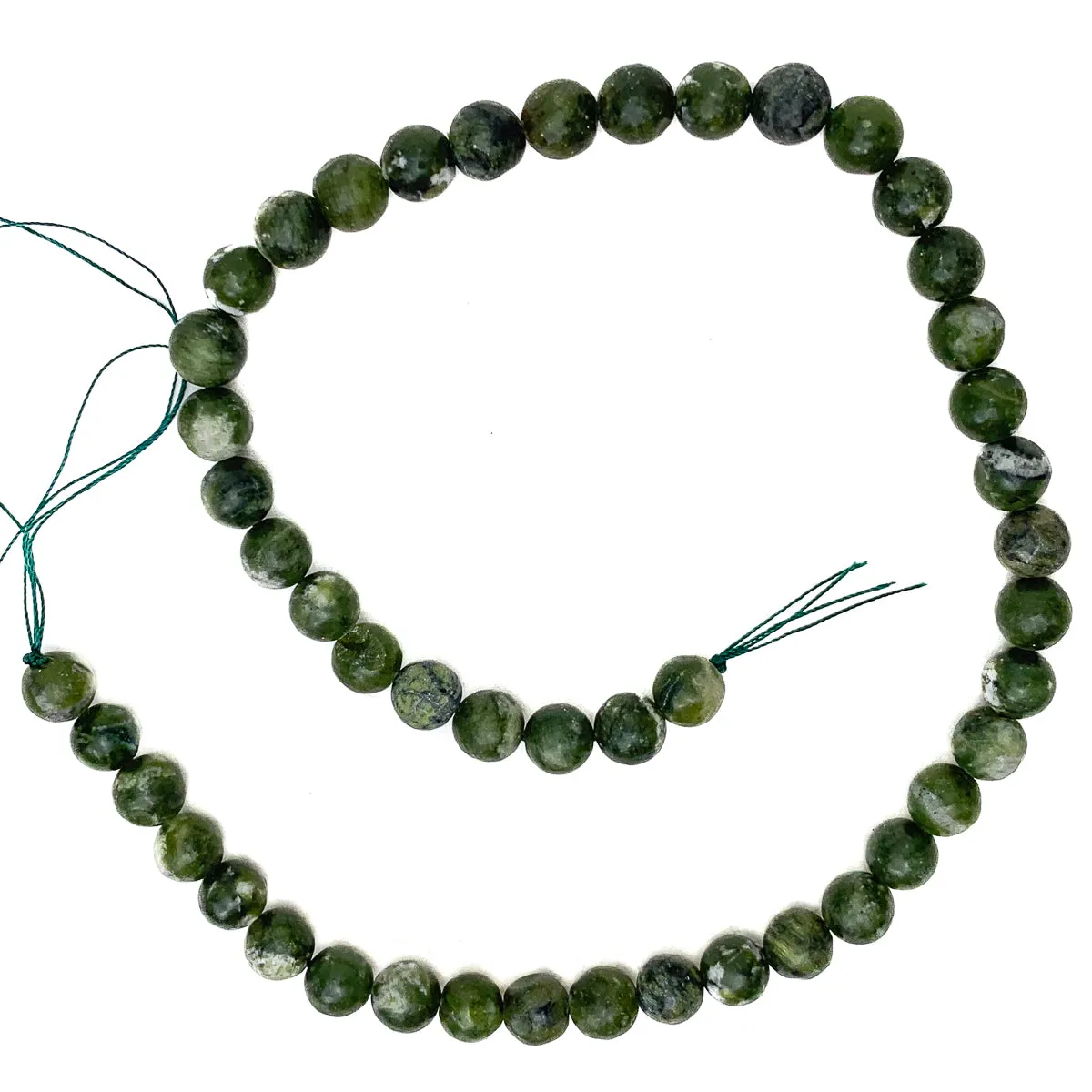 Canadian Jade Matte 8mm Smooth Rounds Bead Strand