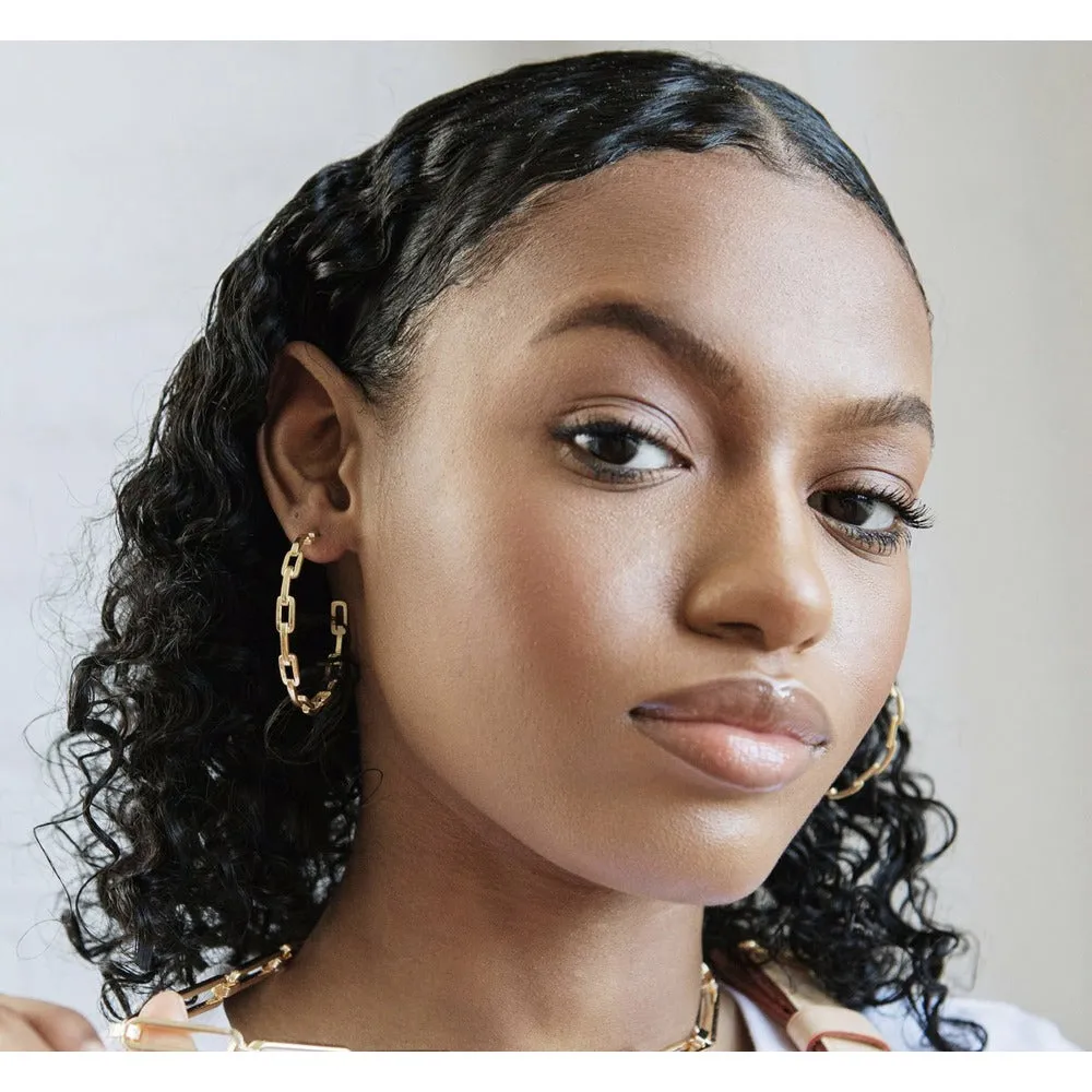 Candice Chain Link Hoop Earrings