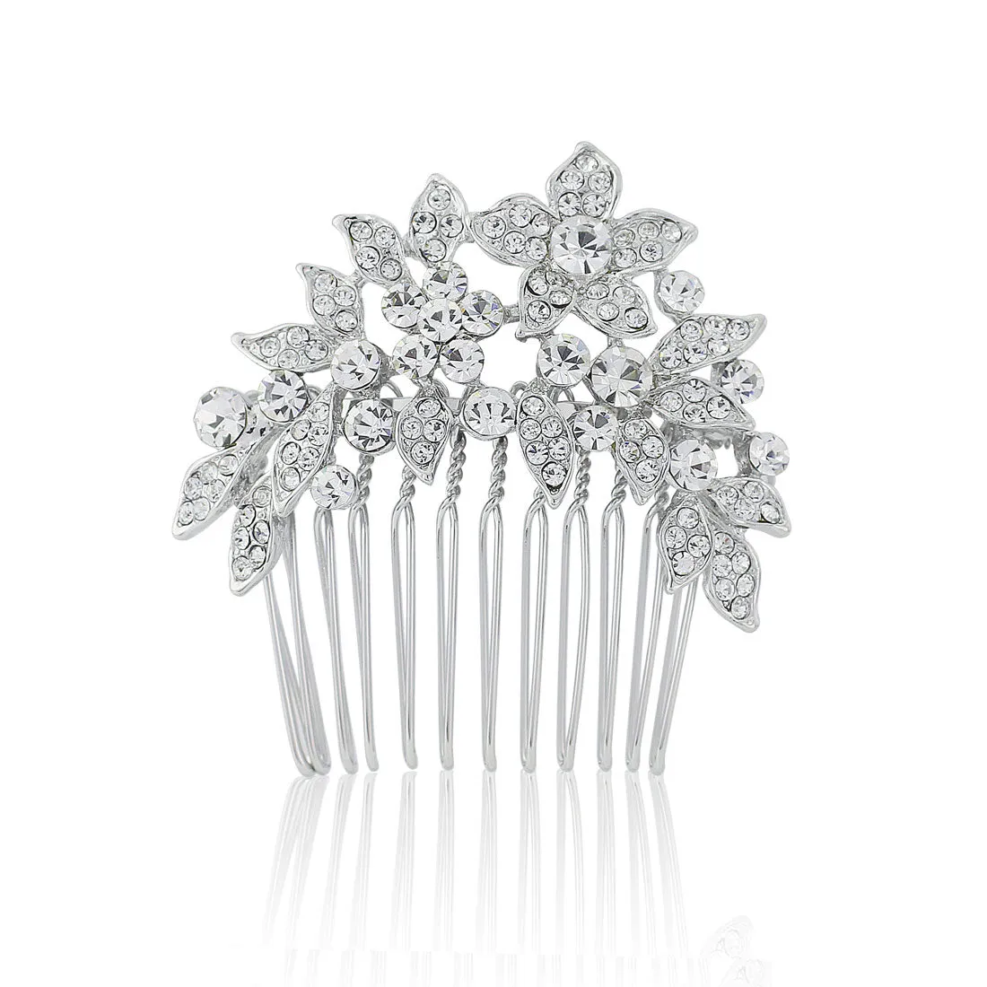 Cascading Flower Hair Comb