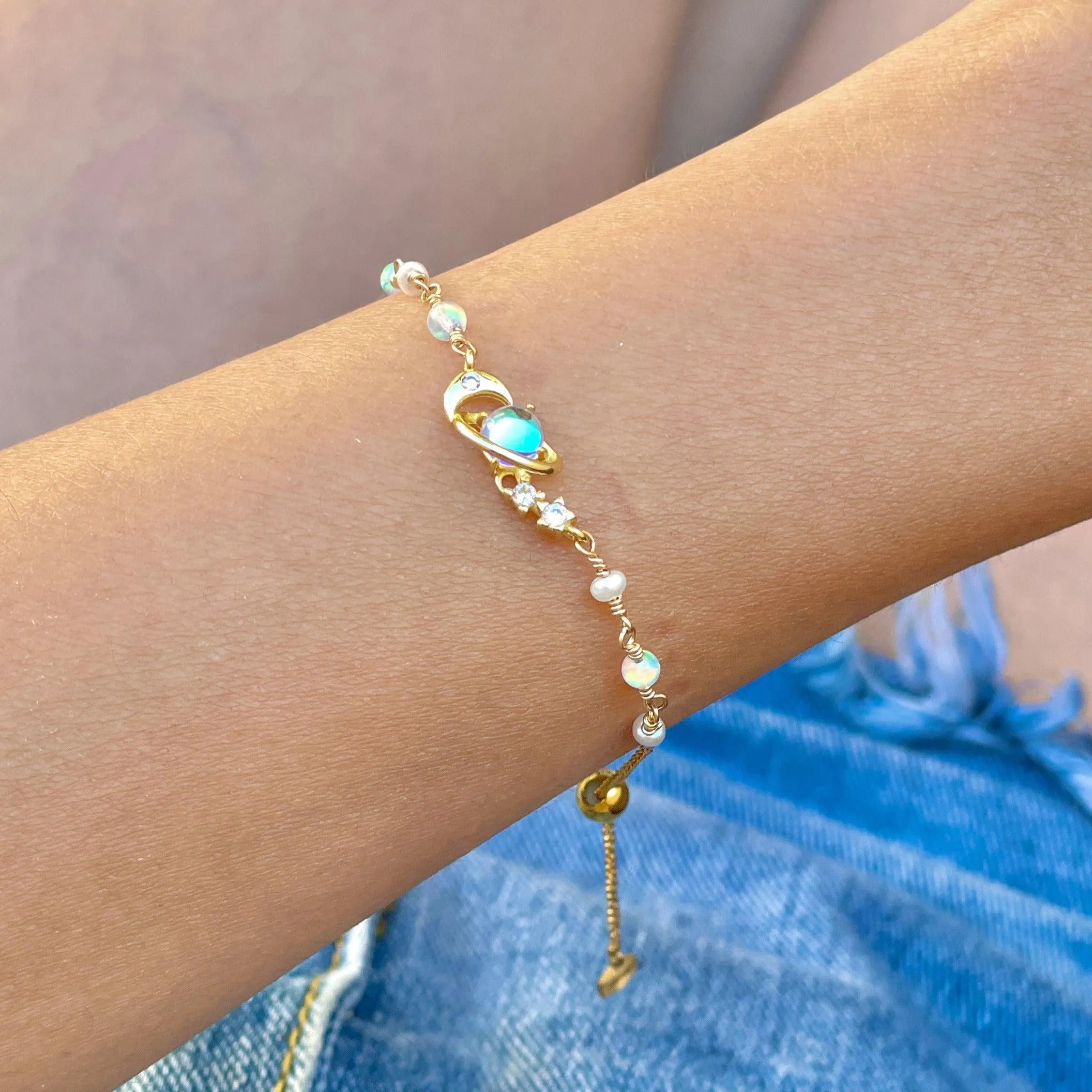 Celestial Pearl and Opal Bracelet