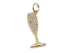 Champagne Glass Charm