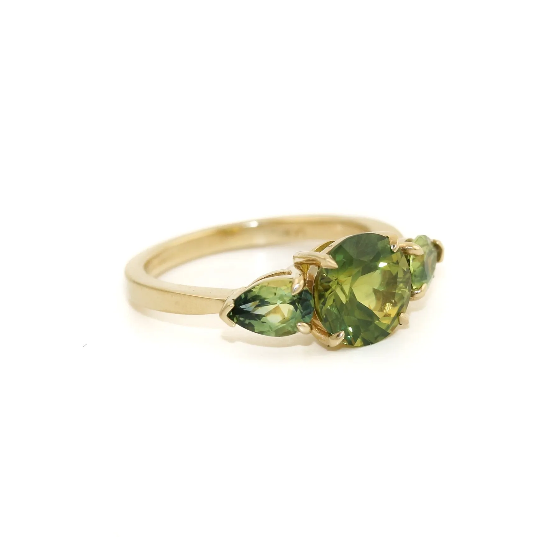 Chartreuse Sapphire Engagement Ring by Kingdom