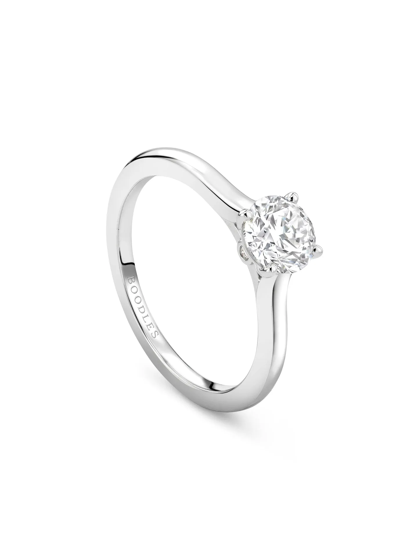 Classic Platinum Diamond Engagement Ring 1 Carat FVS1