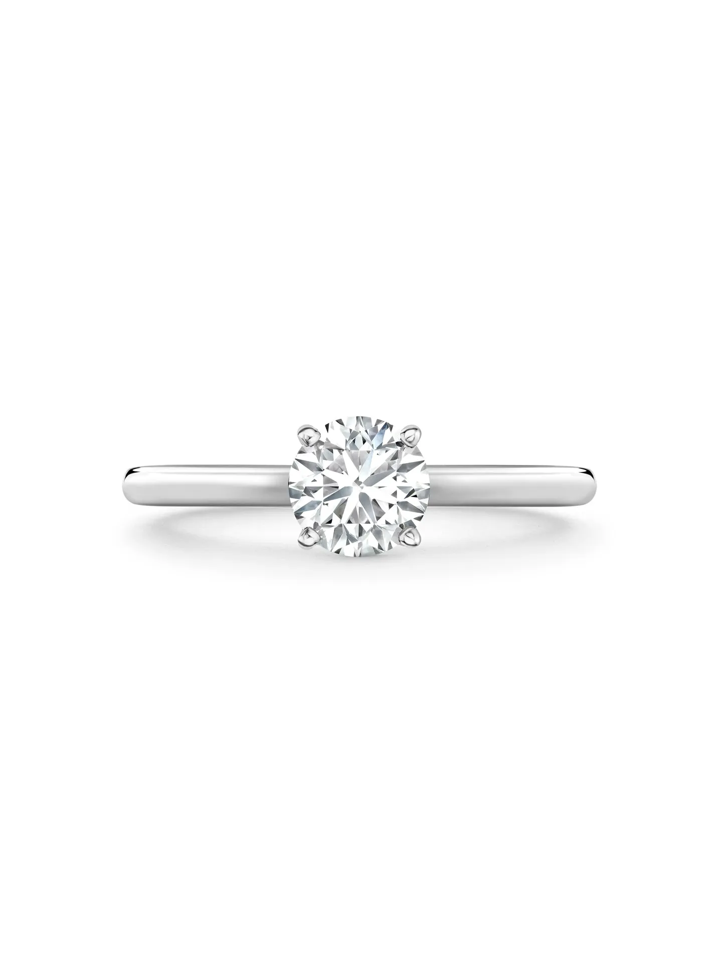 Classic Platinum Diamond Engagement Ring 1 Carat FVS1