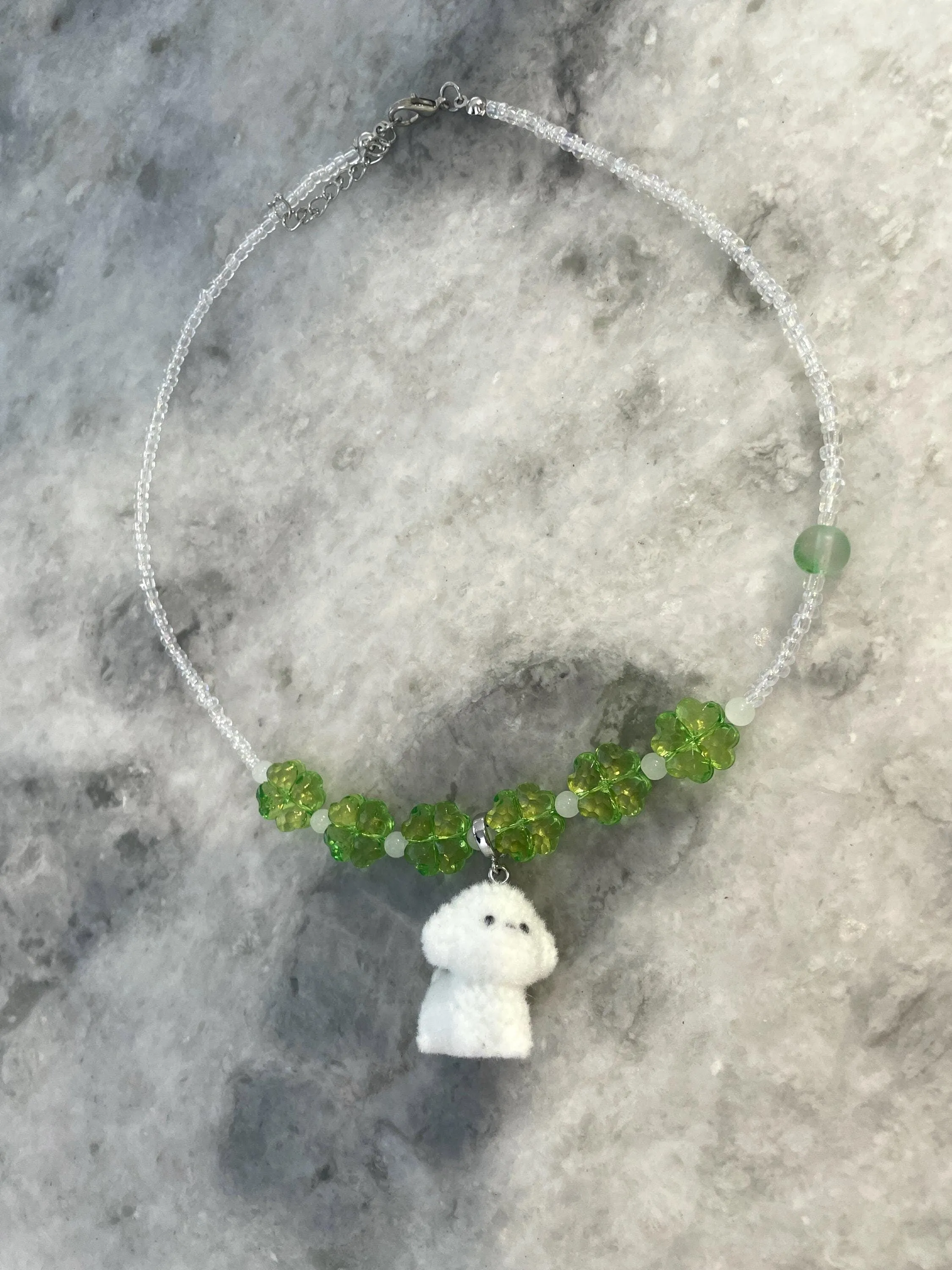 Cloudy Inu Shoujo Clover Necklace