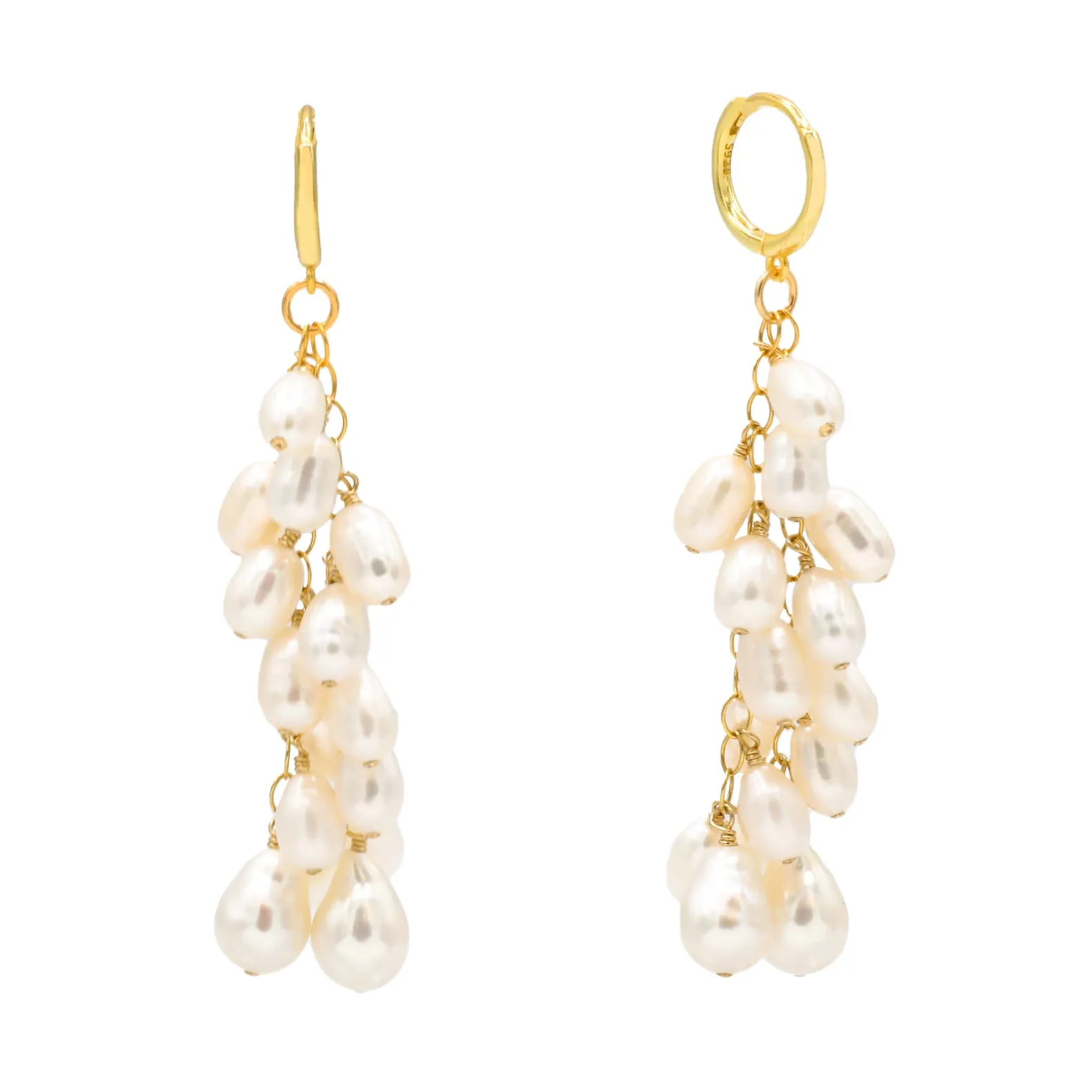 Cluster Pearl Earrings