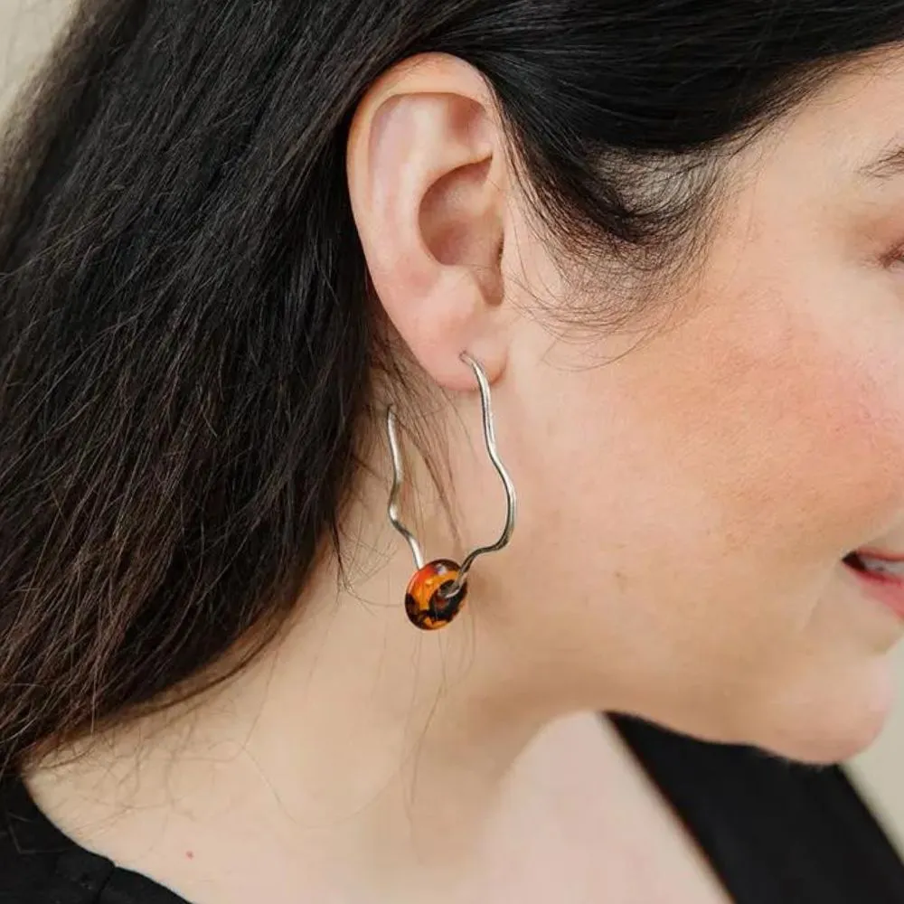 Contempo Tortoiseshell Hoop Earrings