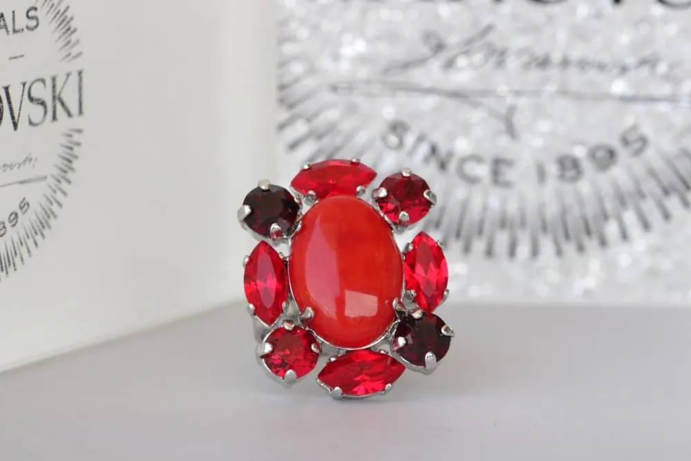 CORAL BRIDAL RING