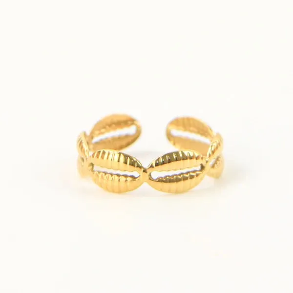 Cowrie Shell Gold Ring