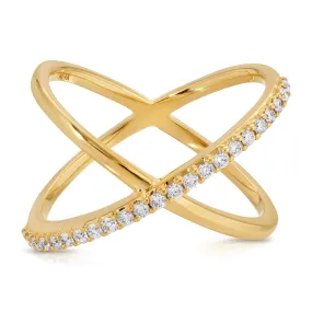 Criss-Cross Diamond Daze Ring