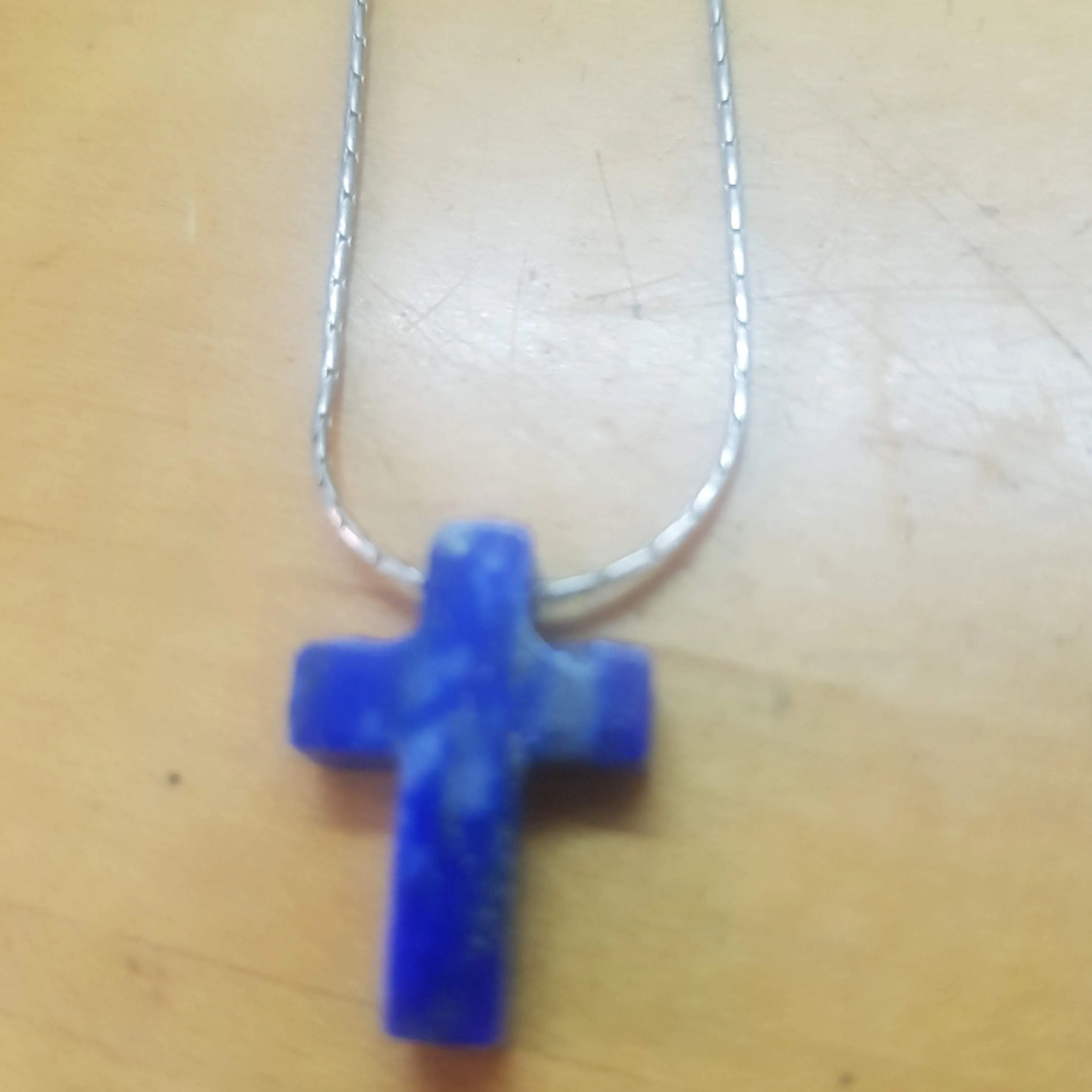 Cross pendant jewelry, Sterling Silver Cross necklace, necklace for woman Lapis Lazuli Cross