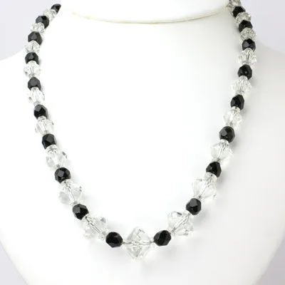 Crystal & Onyx Beaded Necklace