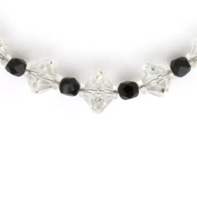 Crystal & Onyx Beaded Necklace