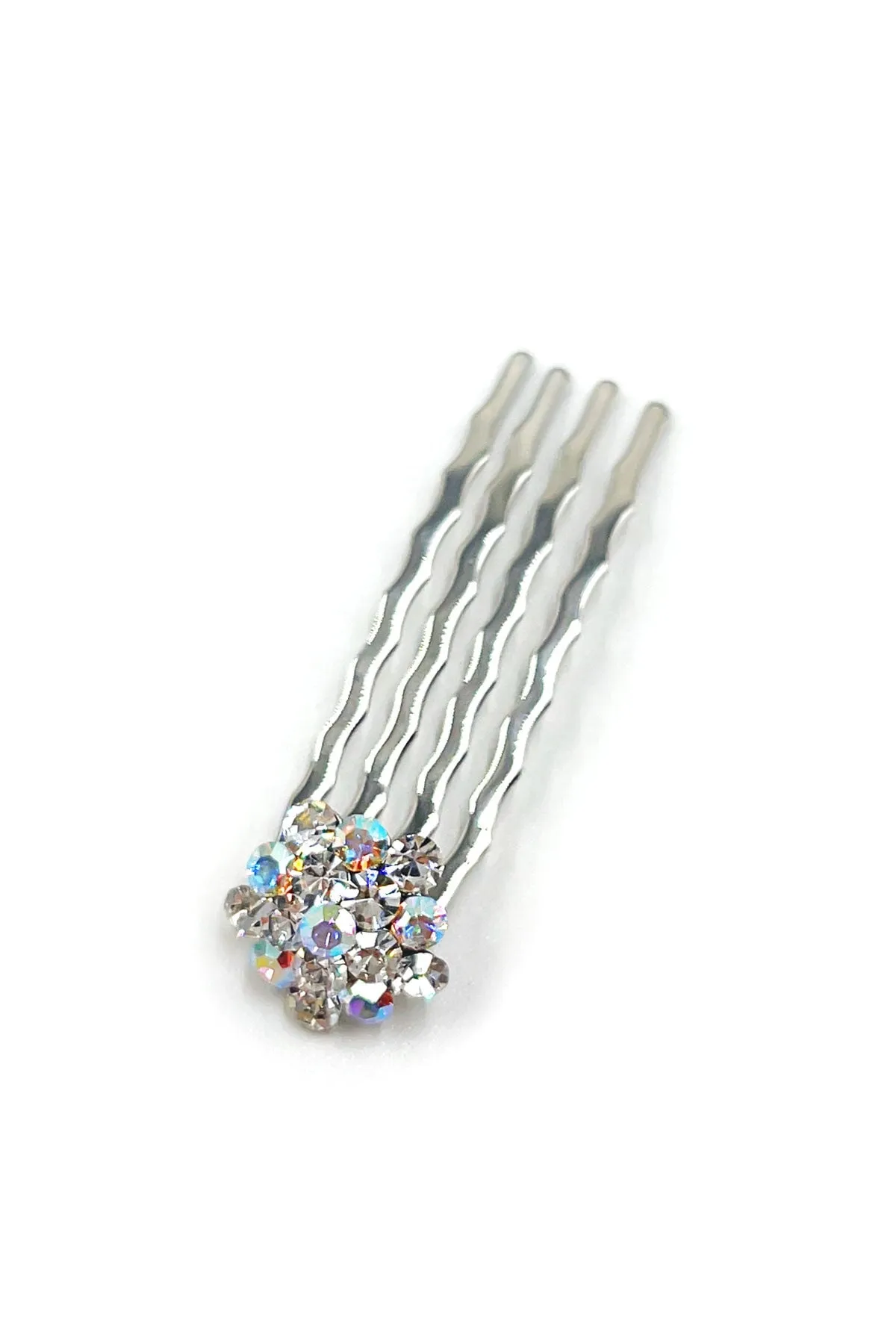 Crystal Cluster Mini Hair Comb 10-Piece Set