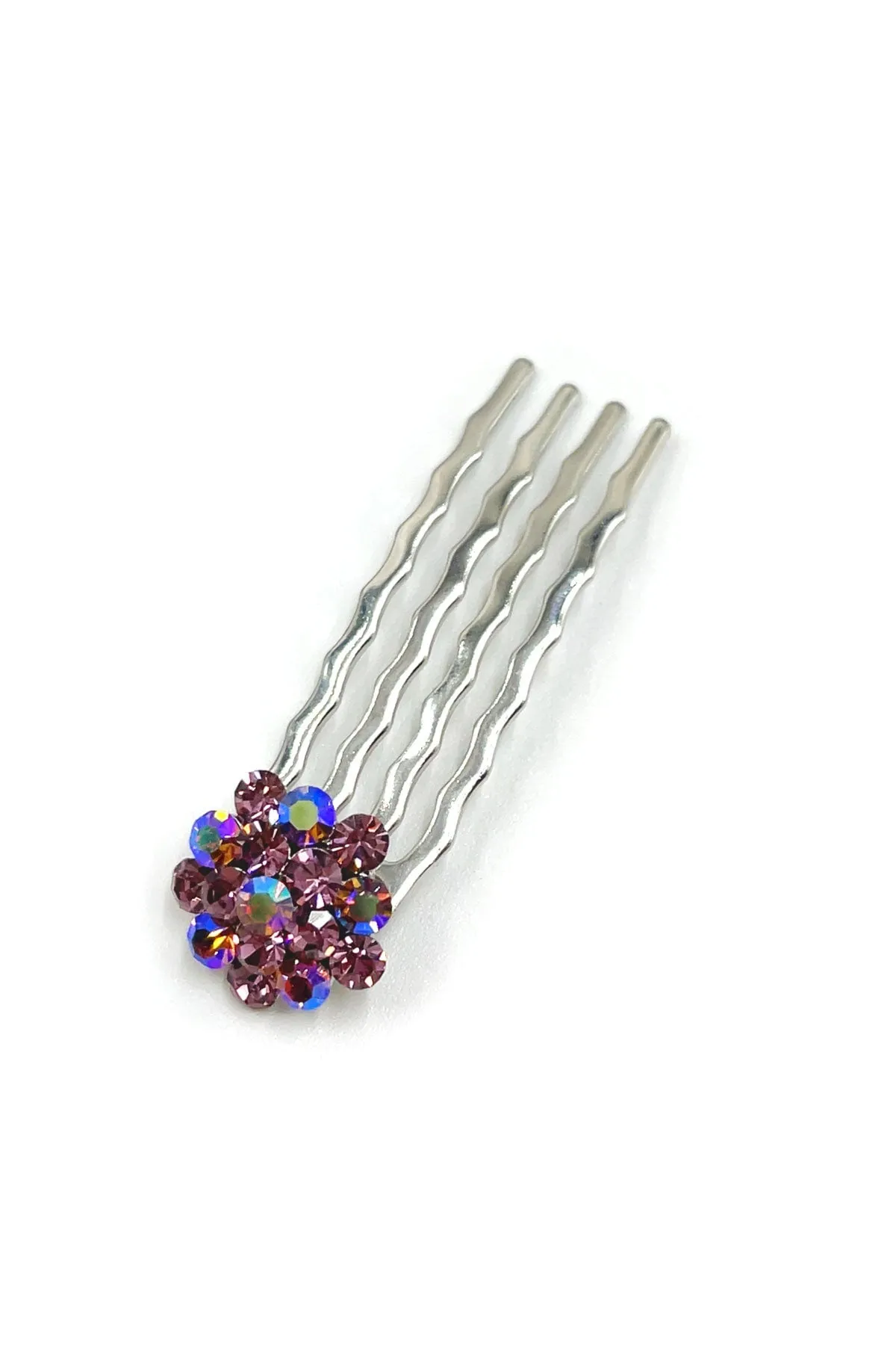 Crystal Cluster Mini Hair Comb 10-Piece Set