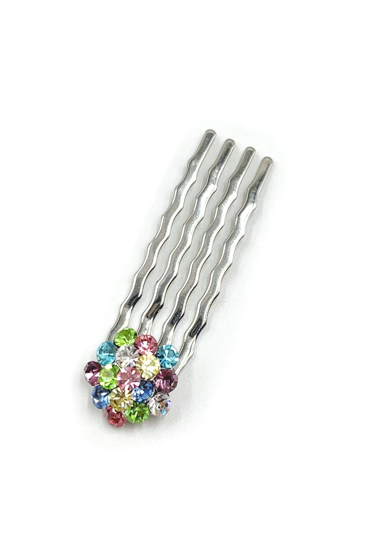 Crystal Cluster Mini Hair Comb 10-Piece Set