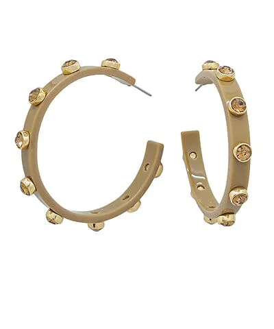 Crystal Station Acetate Hoops - Thin