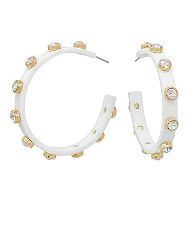 Crystal Station Acetate Hoops - Thin