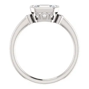 Cubic Zirconia Engagement Ring- The Analise (Customizable Emerald Cut)