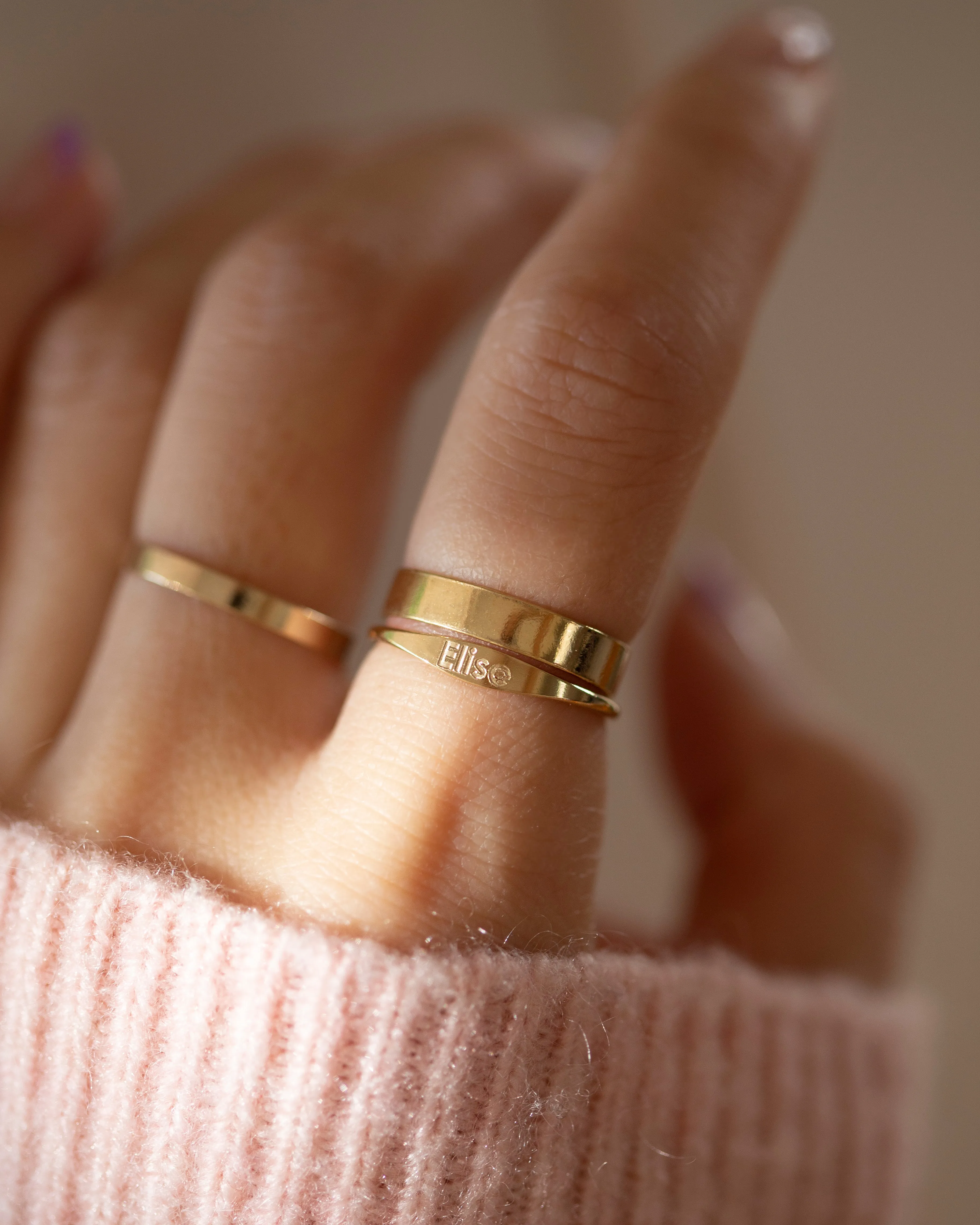 Custom Delicate Name Ring