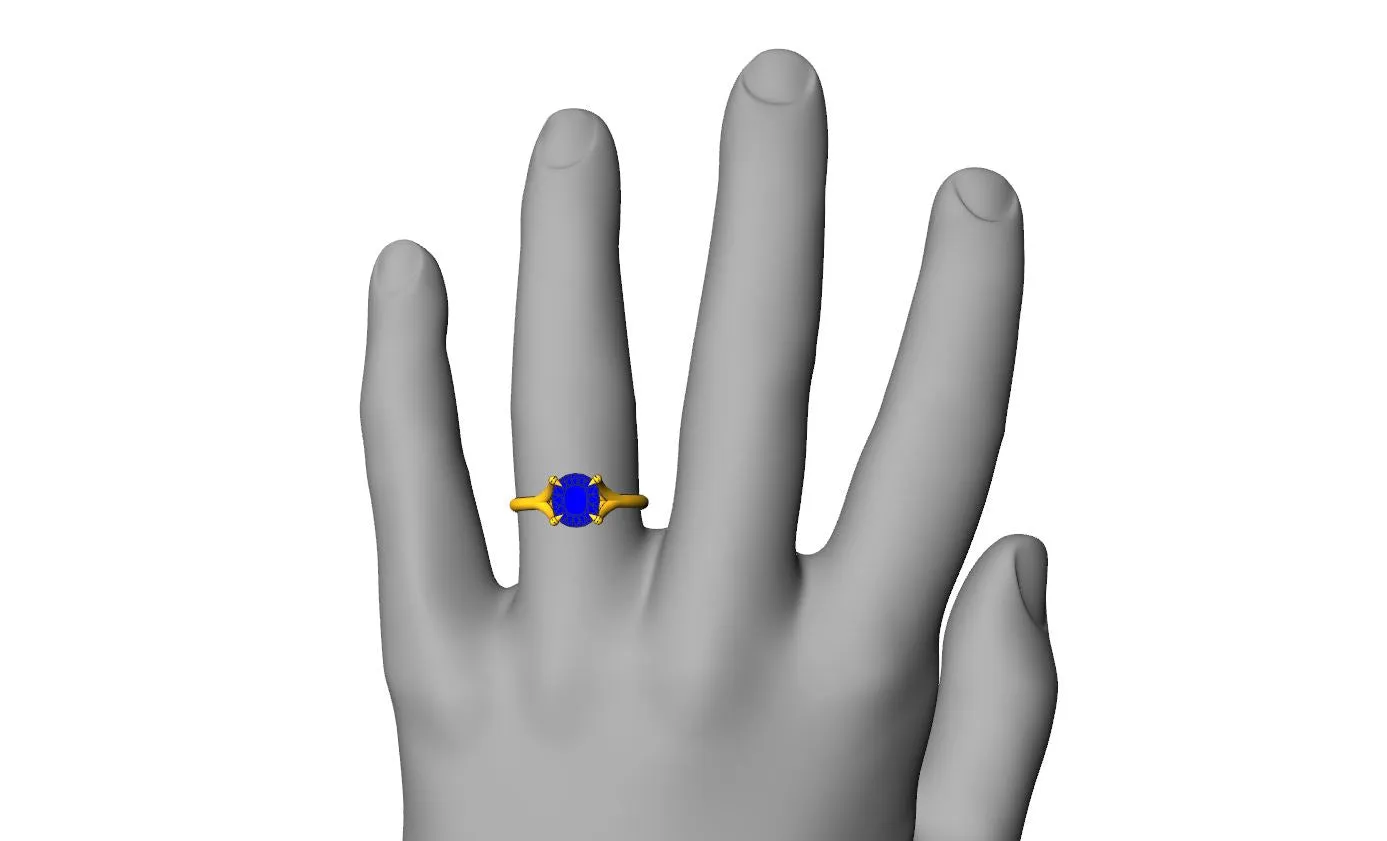 Custom Listing for Alina - 14kt Yellow Gold Parti Sapphire Ring