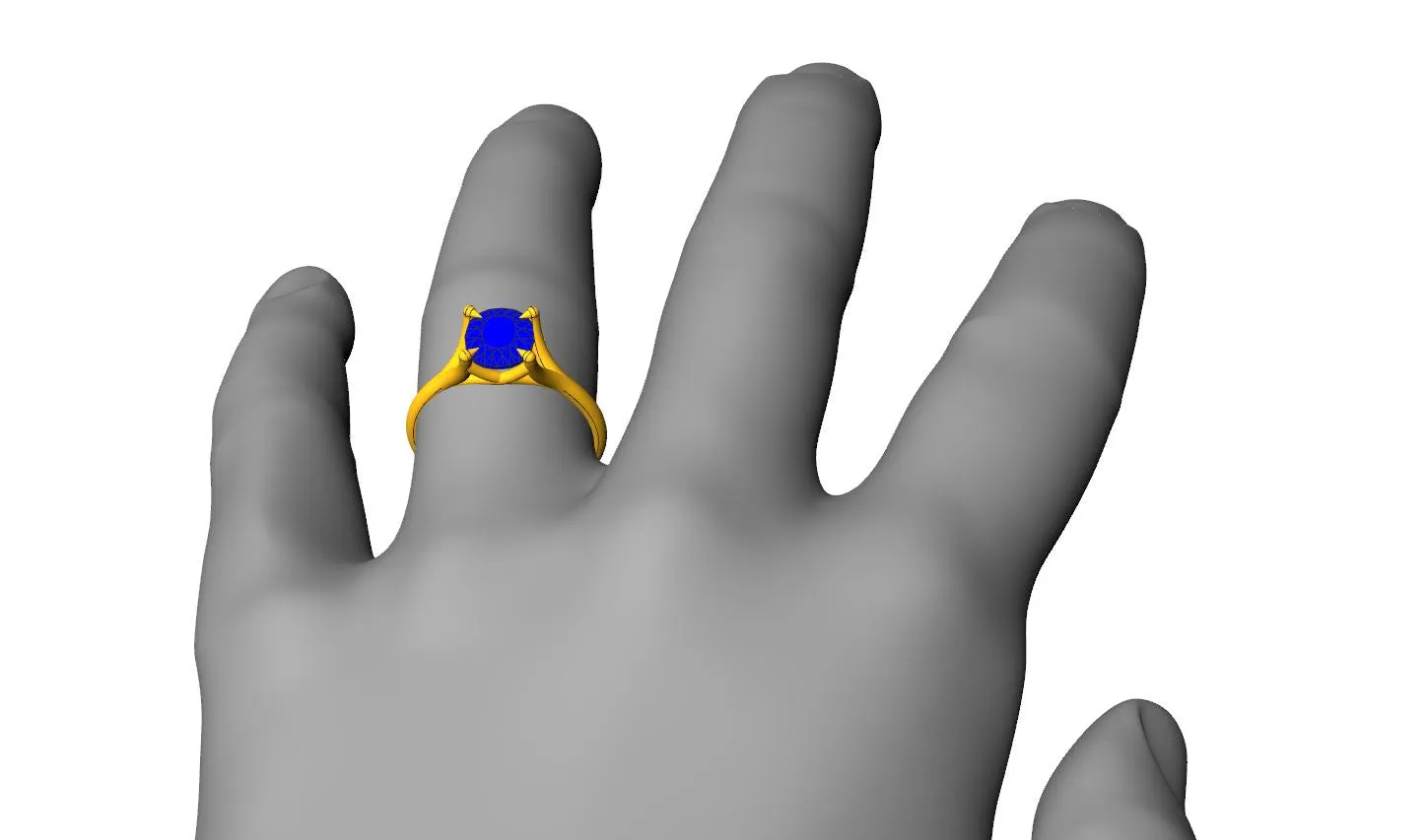 Custom Listing for Alina - 14kt Yellow Gold Parti Sapphire Ring