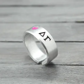 Delta Gamma Heart Ring